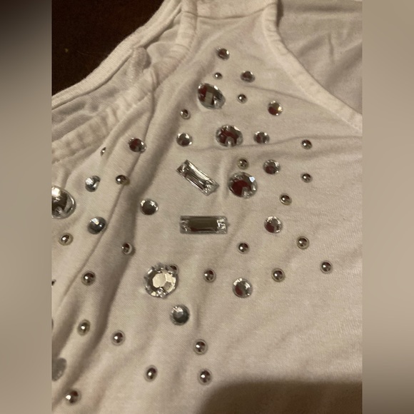 Ladies Size XS White INC International Concepts Cold Shoulder Blouse - Picture 9 of 11